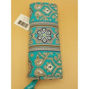 RARE Vera Bradley TOTALLY TURQ Sleek WALLET Crossbody PURSE NWT w Box Discounted